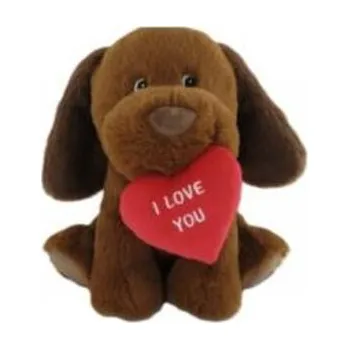 plyšák Piesek pluszowy z sercem 35cm