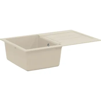 Nerezový dřez vidaXL Dřez Béžová 780 x 500 mm 80% Křemenné a 20% Pryskyřice [42028394]