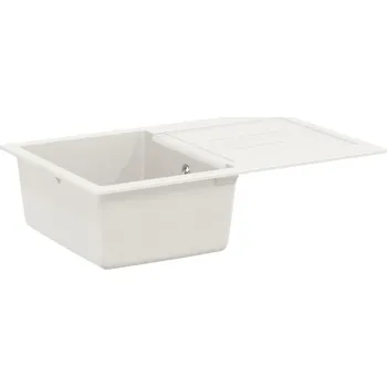 Nerezový dřez vidaXL Dřez Bílá 780 x 500 mm 80% Křemenné a 20% Pryskyřice [42028395]