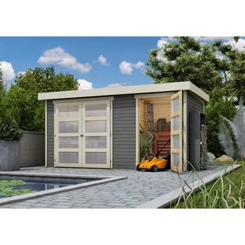 Zahradní stavba dřevěný domek KARIBU MÜHLENTRUP 1 (83540) terragrau