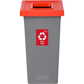 Odpadkový koš IGOTREND Igotrend, 723004 Koš na tříděný odpad 75 l, FIT BIN šedá/červená