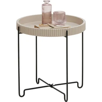 Konferenční stolek Odkládací stolek béžová/černá, černá, pískové barvy, 36,5 cm, 37.5 cm, 36,5 cm