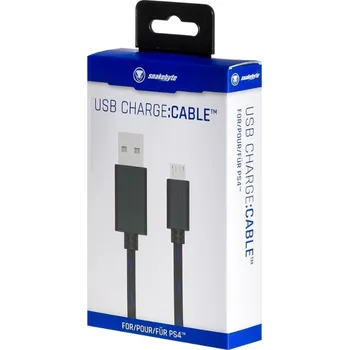 Datový kabel PS4 Snakebyte nabíjecí kabel černý 3m