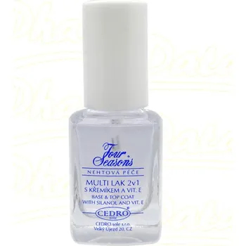Přípravek na nehty CEDRO sole Four Season Multi lak 2v1 s křemíkem a vitaminem E 12 ml