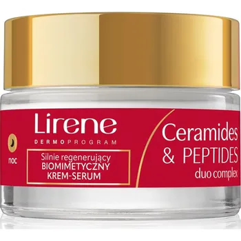 Pleťový krém Lirene Ceramides & Peptides Duo Complex obnovující noční krém s regeneračním účinkem 50 ml