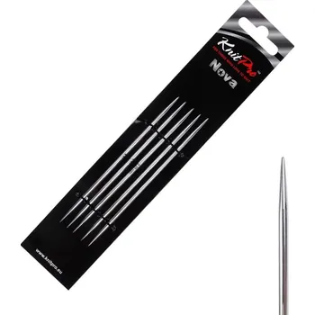 Nástroj na niť a příze KnitPro Nova Metal ponožkové jehlice 10Cm 2,25mm (Double Pointed Needles - 10 Cm 2,25mm)