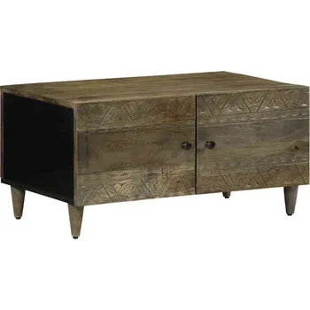 Konferenční stolek vidaXL Konferenční stolek světle šedá 80x50x40 cm masivní mangovník [4017797]