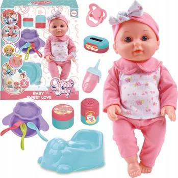 Panenka PANENKA MIMINKO VELKÁ INTERAKTIVNÍ MLUVÍ JAKO ŽIVÁ OBLEČENÍ PANENKA 30 CM + PŘÍSLUŠENSTVÍ