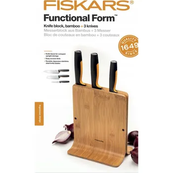 Kuchyňský nůž Kuchyňské NŮŽ FISKARS v bloku, NOŽE blok, santoku na loupání