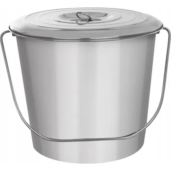Dóza na potraviny Ocelové vědro s nerezovým víkem na potraviny