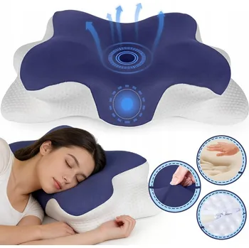Polštář 2V1 ERGONOMICKÁ POLŠTÁŘ POD KRK, ORTOPEDICKÁ PAMĚŤOVÁ PĚNA