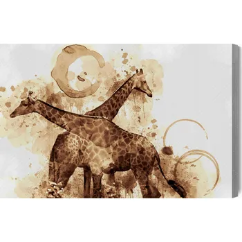 Obraz Obraz Na Plátně Žirafy - Moderní Umění 90x60