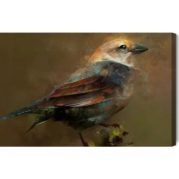 Obraz Obraz Na Plátně Pták sedící na větvi 90x60