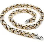 Řetízek z chirurgické oceli Be Hard Zlato/stříbro 8 mm - Délka 75 cm