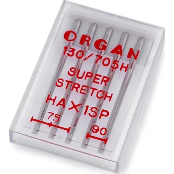 Nástroj na niť a příze Jehly strojové Super Stretch 75,90 ORGAN