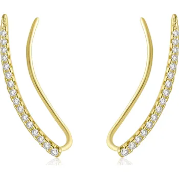 Náušnice Olivie Stříbrné podélné náušnice GOLD 8493 Ag 925; ≤0,8 g.