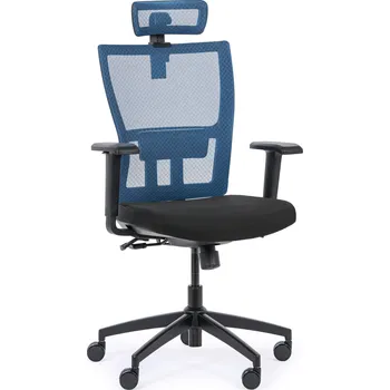 Kancelářská židle AM, černá/modrá