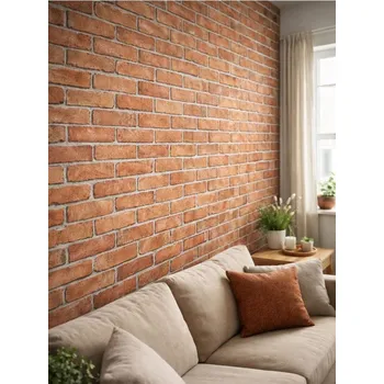 Tapeta Sinsay - Samolepicí tapeta s motivem cihel - červená - 030JQ-33X - 030JQ-33X-ONE