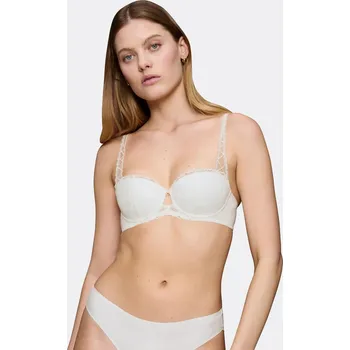 Podprsenka Dámská podprsenka Body Make-Up Illusion Lace Dirndl - WHITE - ecru 00GZ - TRIUMPH SILK WHITE 85A