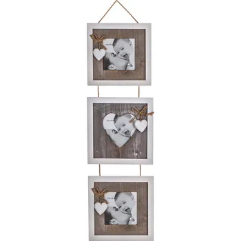 Fotorámeček SOLID HEART závěs 3 fottky