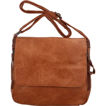 Kabelka Praktická dámská taška na rameno s klopou Luciano, světle hnědá