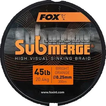 Fox International Submerge Orange Sinking Braid 0,25 mm/300 m/20,4 kg 