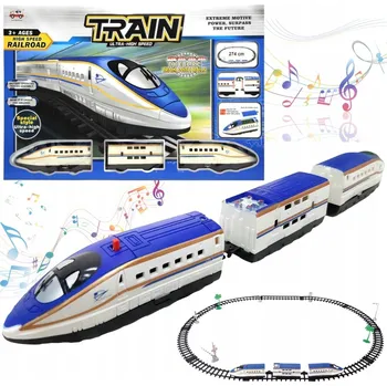 Vláček a vláčkodráha VLÁČKODRÁHA NA BATERIE S VLAKEM, ZVUKEM A JEZDÍCÍ PO KOLEJÍCH