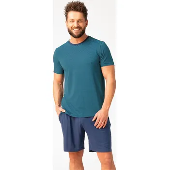 Pánské pyžamo Pyžamo Key MNS 320 A26 cr/r M-2XL tmavě modrá XL