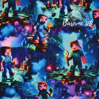 Galanterie Zimní softshell Steve a Alex, Minecraft (E) (Zimní softshell potištěný)