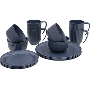 Outdoor vaření Sada nádobí Outwell Delish 4 Person Dinner Set Barva: tmavě modrá