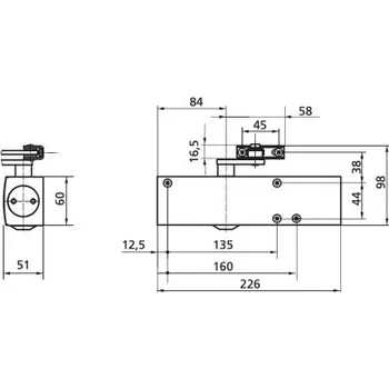 Příslušenství k oknu Dveřní zavírač GEZE TS 2000 NV, velikost 2-4 bílý
