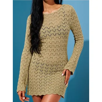 Dámské šaty Sinsay - Pletené mini šaty - zelená - 780CZ-77X - 780CZ-77X-XL