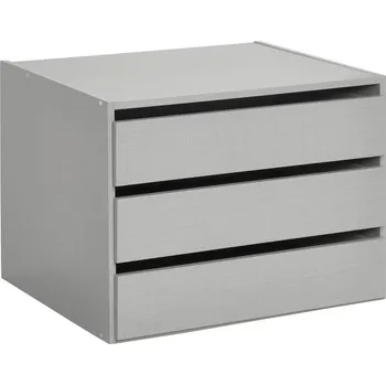 Šatní skříň Vnitřní zásuvky šedá, šedá, 100 cm, 64 cm, 50 cm