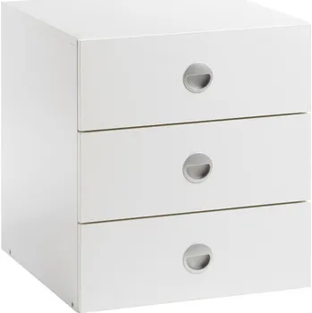 Šatní skříň Vnitřní Zásuvky Liam, bílá, 44 cm, 49 cm, 48,5 cm