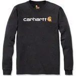 CARHARTT CORE LOGO LS SHIRT CARBON HEATHER Velikost: XXL