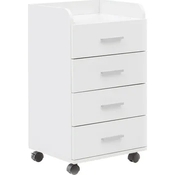 Zásuvkový kontejner Kanc. kontajner na kolečkách bílý, bílá, 40 cm, 76,5 cm, 33 cm