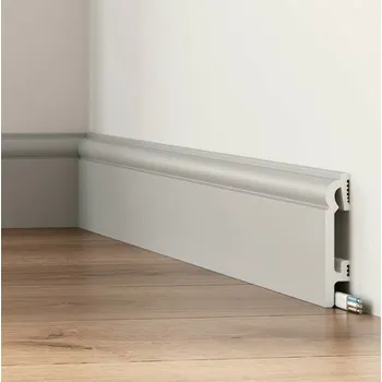 soklová lišta TVAROVANÁ Podlahová soklová lišta DuroFit ŠEDÁ PF082G 8cm