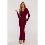 Dámské šaty M891 Bordó - MOE bordó L