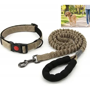 Vodítko pro psa Taktické vodítko s obojkem Taktické vodítko s obojkem (šedá)