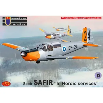 Plastikový model 1/72 SAAB Safir 'In Nordic services' (4x camo)