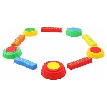 Dětské hřiště Balanční LESNÍ DRÁHA – barevná sada 10ks kameny + dráha