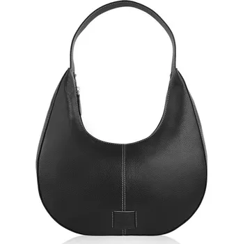 Kabelka Paolo Peruzzi Kožená kabelka na rameno PAOLO PERUZZI; černá