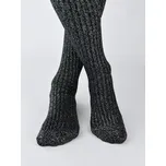 NOVITI ŽEBROVANÉ PUNČOCHÁČE S LUREXEM RB005 R.92-110 Barva: czarny/srebrny lureks, Velikost: 92-98