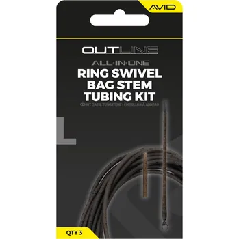 Rybářský háček Avid Carp Montáž Outline Ring Swivel Bag Stem Tungsten Tubing Kit