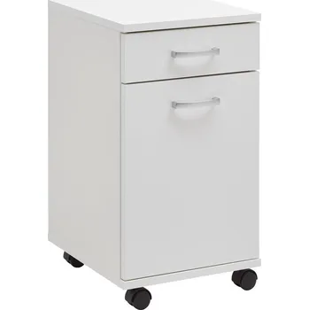 Zásuvkový kontejner Kontajner na kolieskach biela, bílá, 33 cm, 59 cm, 38 cm