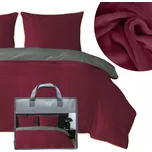 Povlečení 160x200 + 2x Povlak na polštář 70x80 Plyšový medvídek Osman s lemováním, jednobarevné