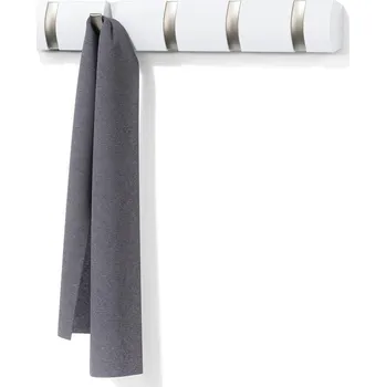 Věšák Lišta S Háčky Flip 5 -Sb-, bílá, 50,8 cm, 3,1 cm, 6,5 cm