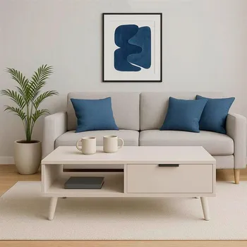 Konferenční stolek Konferenční stolek Nordic, š: 104 cm, kašmírová, 104 cm, 31 cm, 68 cm