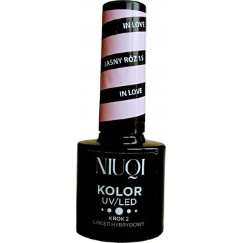 Lak na nehty NIUQI Hybridní lak na nehty 5ml UV/LED PINK Světle RŮŽOVÁ 15