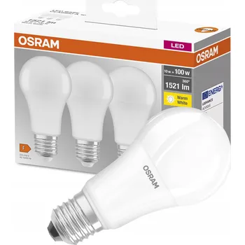 Žárovka 3x OSRAM LED žárovka E27 13W = 100W 1521lm 2700K teplá bílá 200° A60